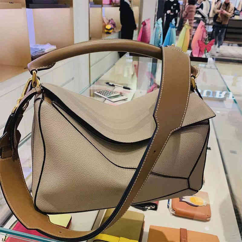 

Bags Crossbody Loewees Handbags Designer Geometry 2022 Women Bag Puzzle Mini Leather Women's Single Shoulder Messenger Pillow Doctor's, Wu lan pin - lychee pattern large
