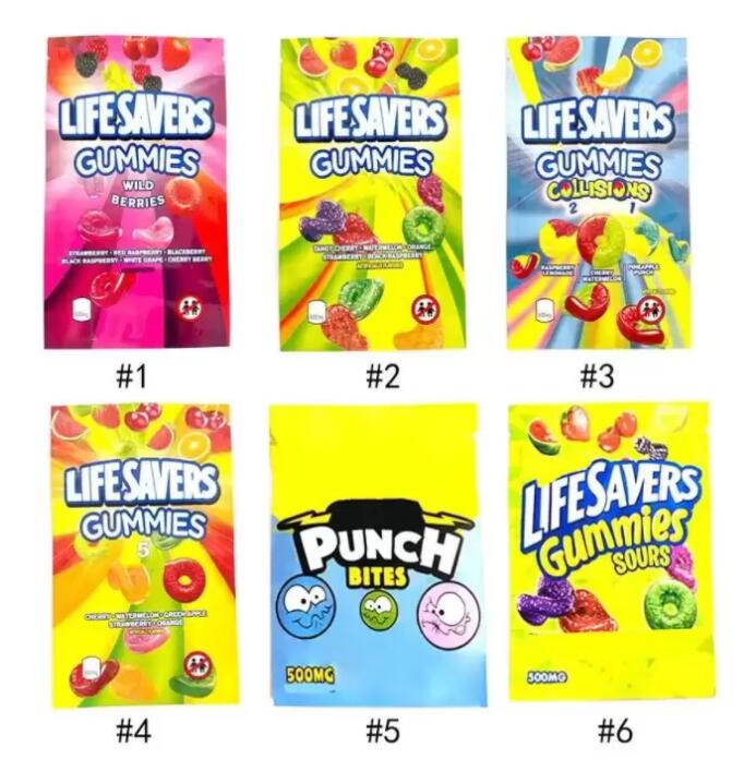 

Lifesavera Edible Package Mylar Bags Treat Edibles Froot Pebbles Packaging Vape Bag Zipper Lock Color Printed Poly Resealable Charms Myla