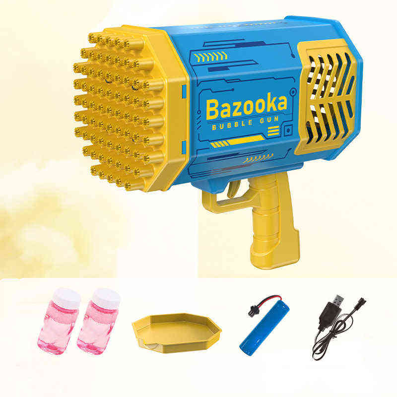 

69-hole Bazooka Bubble Gun, Colorful Lights, Big Wind, Super Bubble Children's Outdoor Toys Y220509