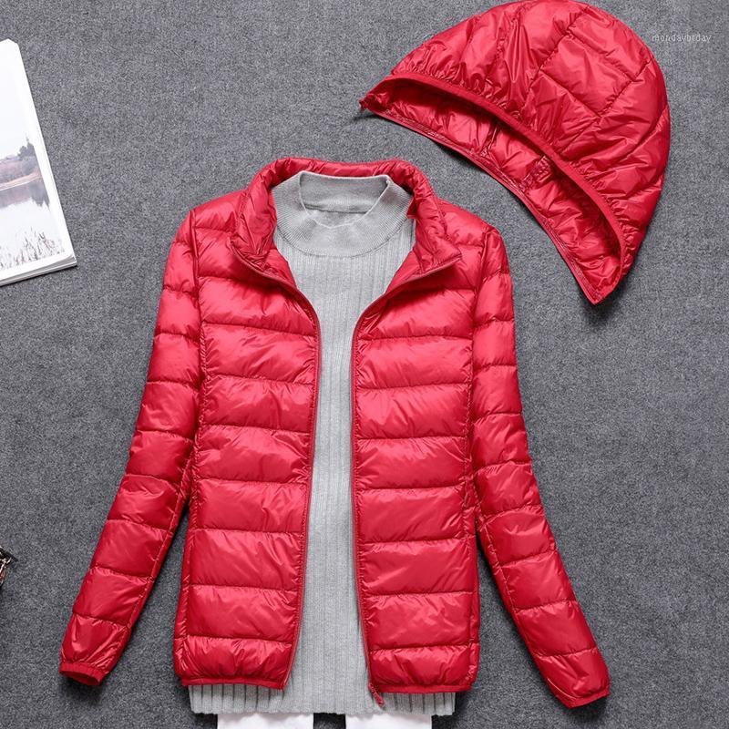 

Women' Jackets Fashion Women Slim Fit Down Cotton Jacket Sexy Coat Thin Female Autumn Detachable Hat Plus Size, Black