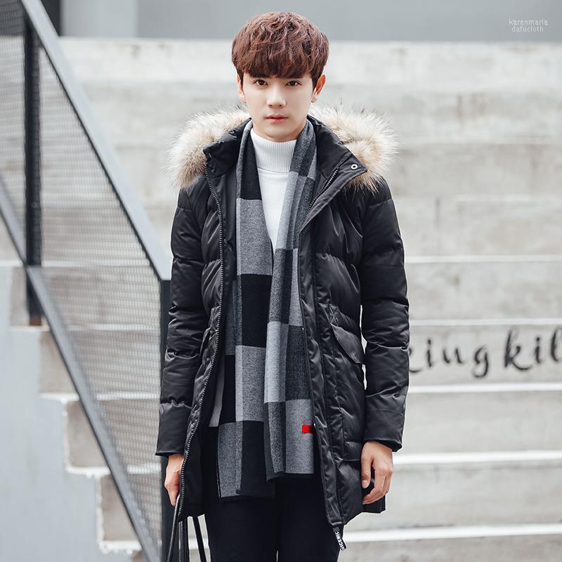 

Men's Down & Parkas Men Winter Jacket 2022 Long Coat Wear Style Korean Version Of Cotton Padded A458-993-P120 Kare22, Black