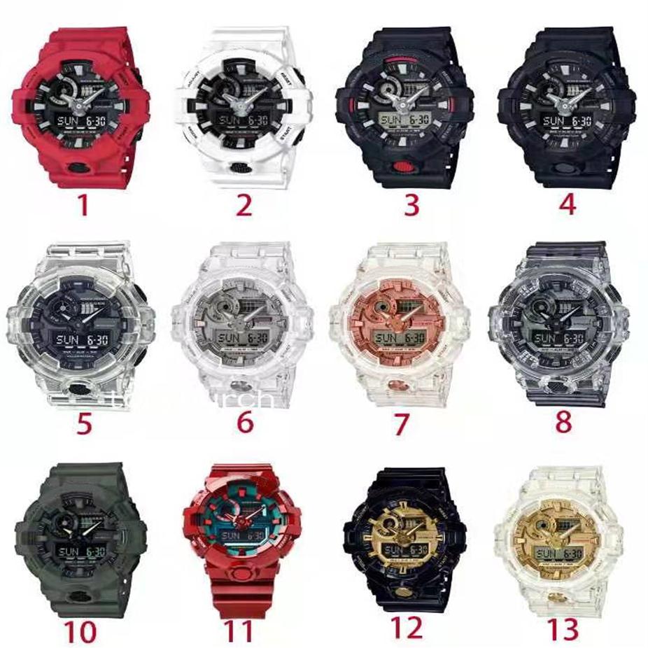 2021 Modèle imperméable Men de bracelet masculin sport double affichage GMT Digital LED Reloj Hombre Army Military Watch Relogie Mascul302W