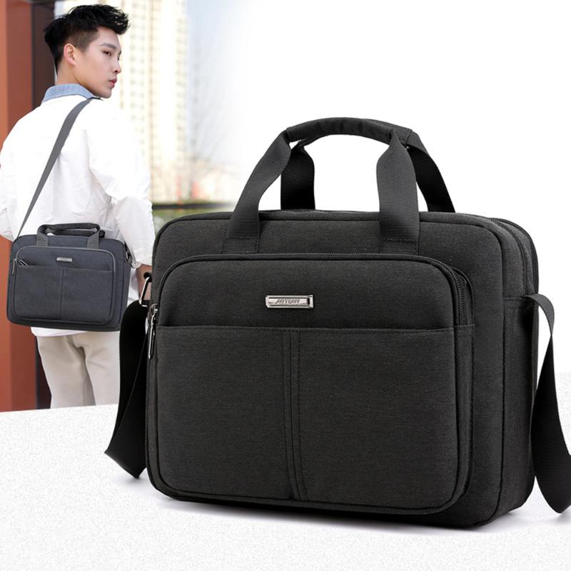 

Briefcases Men Business Briefcase Messenger Bag Fashion Retro Shoulder Hand Nylon Crossbody Waterproof Bags Black Working XA756ZC