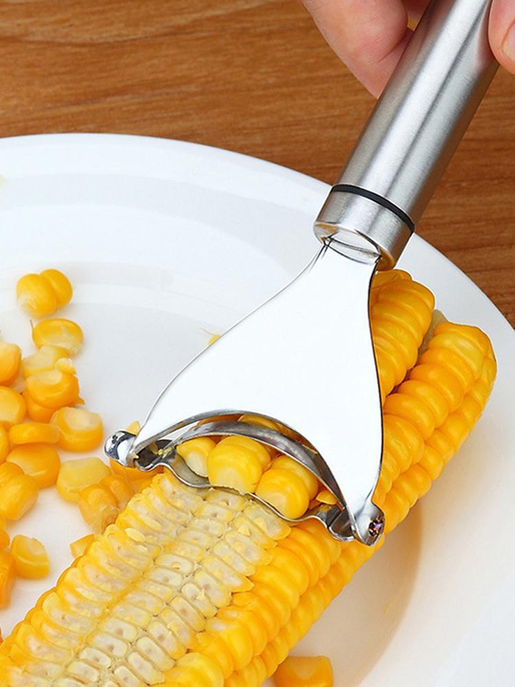 

Stainless Steel Corn Stripper Fruit & Vegetable Tools Cob Peeler Threshing Kitchen Gadget Cutter Slicer Ergonomic Handle AA