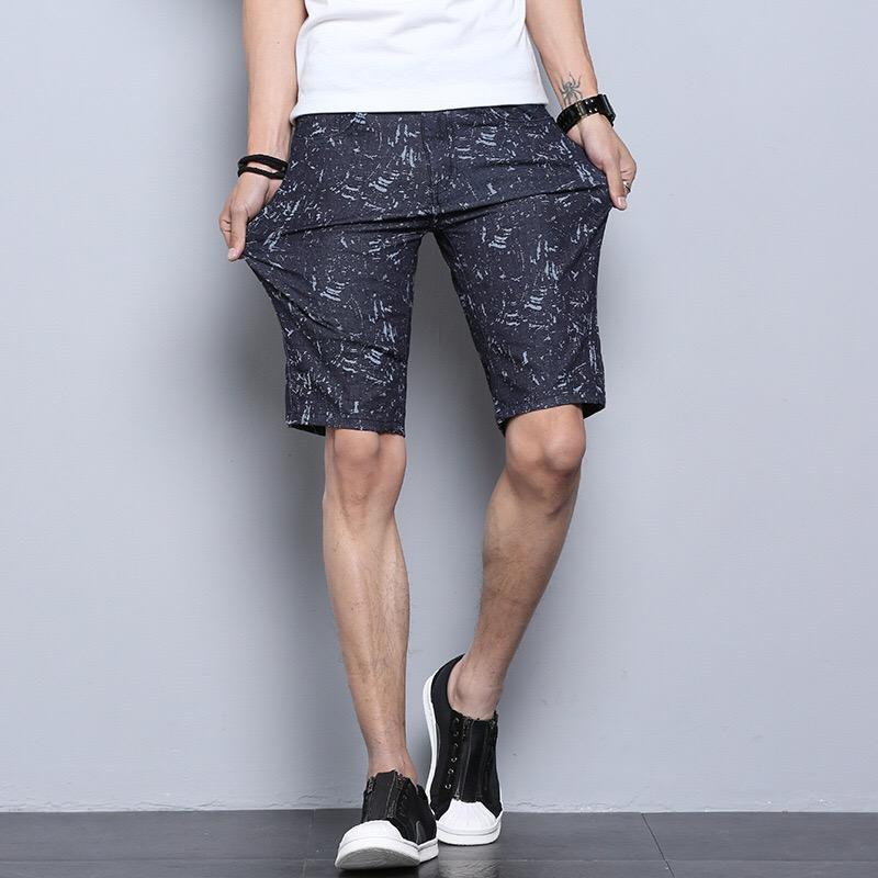 

Men's Jeans Denim Shorts Knee Length Straight Pants Men Summer Casual Hommes JeansMen's, Black