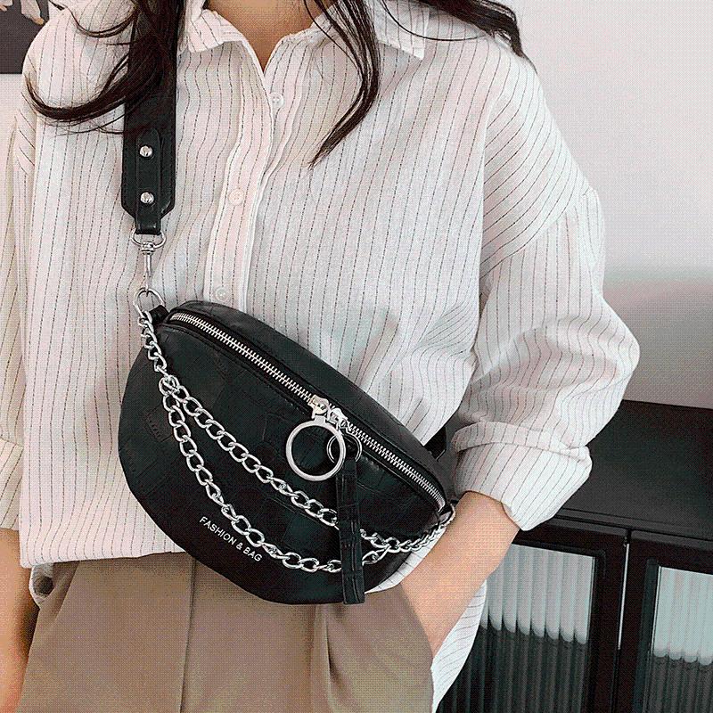 

Evening Bags Fashion Women Leather Messenger Ladies Bolsas Crossbody For Chains Shoulder Bag Female Handbags Sac, White