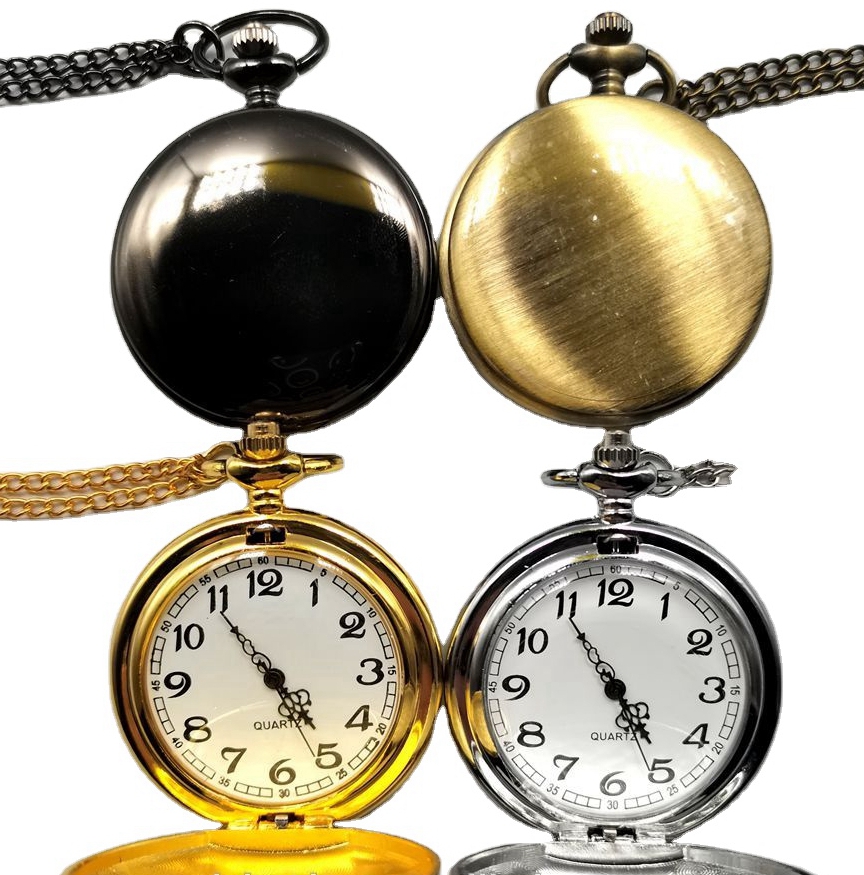 

Wholesale 4Colors Quartz watches Chain Bronze pocket watch, Gold