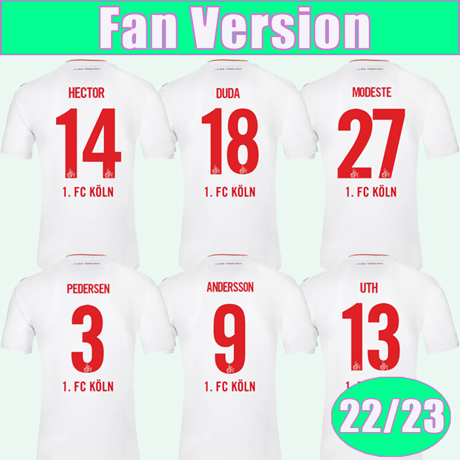 

22 23 Koln PEDERSEN MODESTE Mens Soccer Jerseys ANDERSSON HECTOR UTH DUDA SKHIRI KAINZ KILIAN SCHINDLER EHIZIBUE THIELMANN Home Away 3rd Football Shirt Uniforms, Qm11136 22 23 home bundesli.. patch