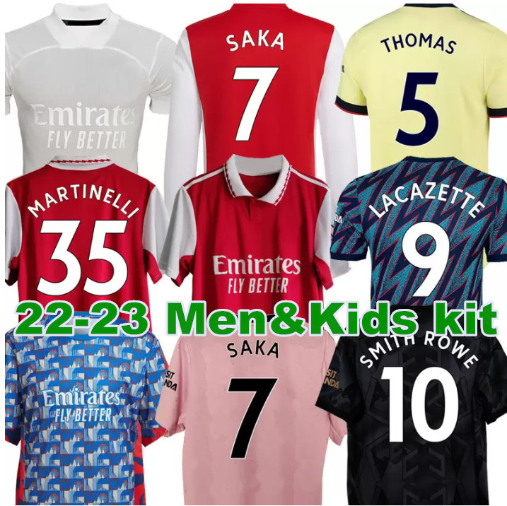 

22 23 PEPE SAKA soccer jerseys Fans Player version Gunners ØDEGAARD THOMAS WILLIAN NICOLAS TIERNEY SMITH ROWE ARSen 2021 2022 2023 soccer football shirt Men + Kids kit
