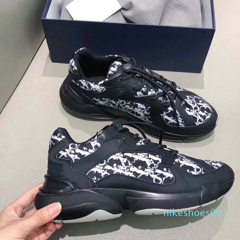 

B24 Designer sneakers white and black Oblique canvas Luxurys Designers Shoes Trainer Two-tone rubber sole cotton laces technical saz1, Color 3