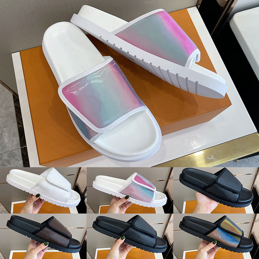 Top Quality designer Slide Mens Summer Sandals Home Slippers Ladies luxurious Brand Sliders Trendy Print Leather Rubber Miami Mules