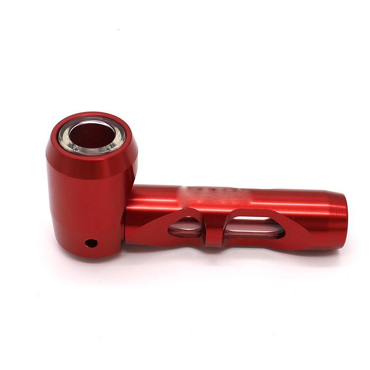 

New style smoking grinder aluminum alloy Putomisus 4"metal pipe tobacco set carved milling pipes