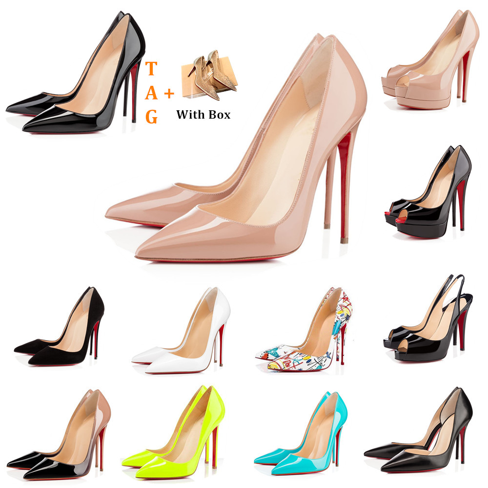 

Red Bottoms High Heels Luxury Womens Platform Dress Shoe Women Designer Peep-toes Sandals Sexy Pointed Toe Reds Sole 8cm 10cm 12cm Wedding Shoes Sneaker 202002, 40