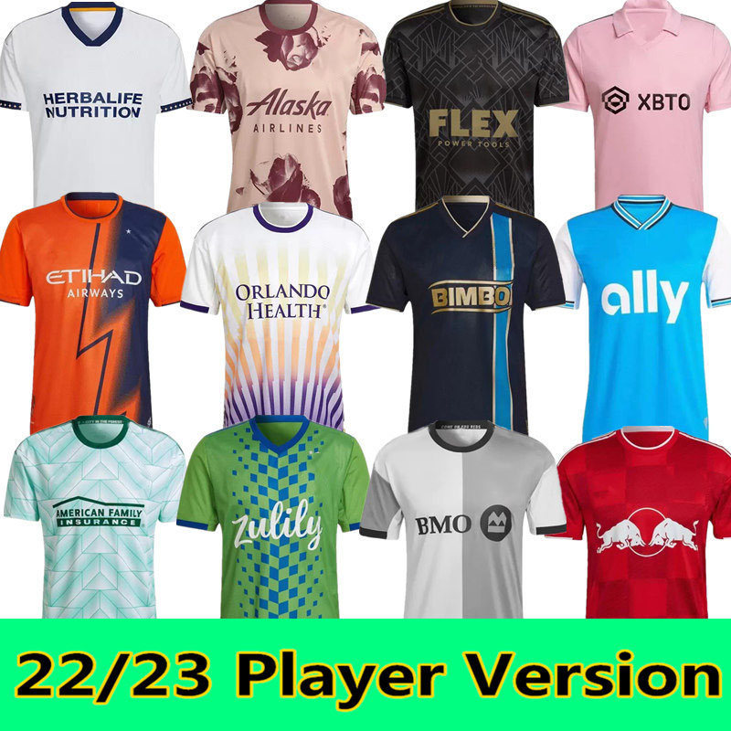 

Player version MLS Soccer Jersey Atlanta Charlotte 22 23 FC Inter Miami LAFC Orlando Toronto houston New York City Seattle Sounders Portland