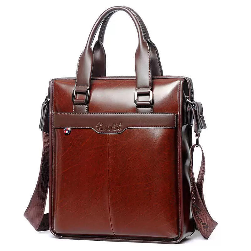 

Wallets Busins Hand Leisure Single Shoulder Msenger Backpack Soft Leather File Bag