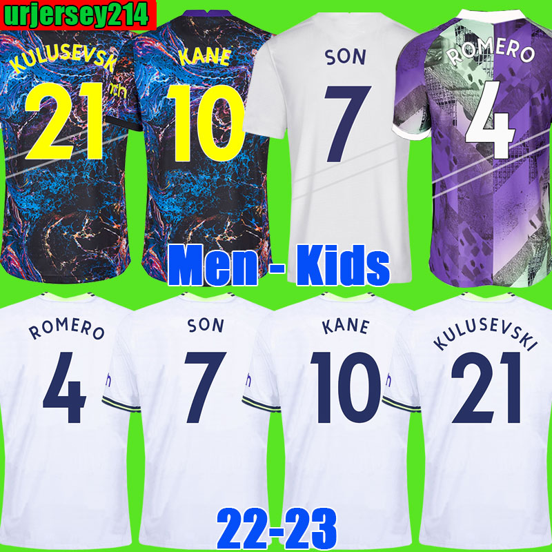 

21 22 23 Spures SON BALE KANE soccer jersey HOJBJERG TOTTENHAM BERGWIJN KULUSEVSKI 2021 2022 2023 LUCAS ROMERO TOT football shirt BENTANCUR uniforms tops men kids kit, Kids home