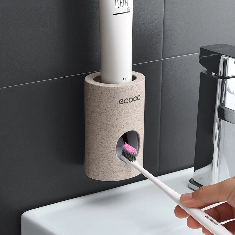 

Toothbrush Holders Portable automatic toothpaste dispenser, non-toxic, wall-mounted, no drilling installation Inventory Wholesale