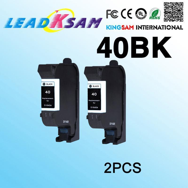 

2x Black Ink Cartridges Compatible For 40 C51640 DeskJet 1200C 820C 850C 855C 870C Office Jet 1150 With Print Cartridge