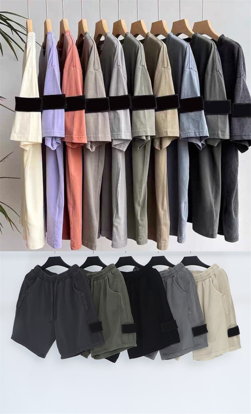 

High quality mens stone t-shirt tee loose short neck men shorts sleeve tshirts letters printed logo Summer casual couple short sleeves