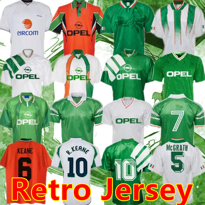 

2002 1994 Ireland retro soccer jersey 1990 1992 1996 1997 home classic vintage Irish McGRATH Duff Keane STAUNTON HOUGHTON McATEER football, 1994 home jersey without sponsor