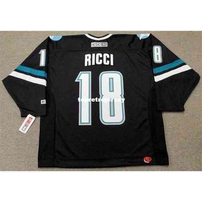 

Wholesale Mens Mike Ricci 2003 Ccm Alternate Cheap Retro Hockey Jersey, Black