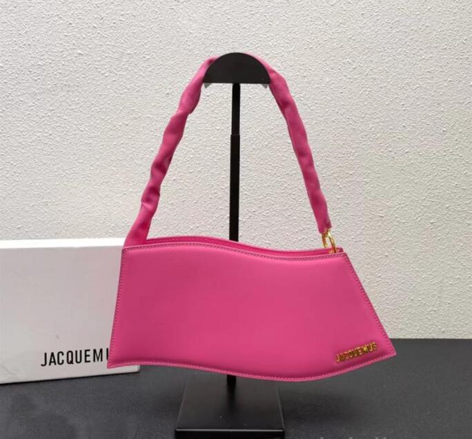 Jac-quemus Levague Sacs à main Sacs à cosmétiques pour femme 33 x 14,5 x 6 cm Wavy Underarm Sac à main Dupe