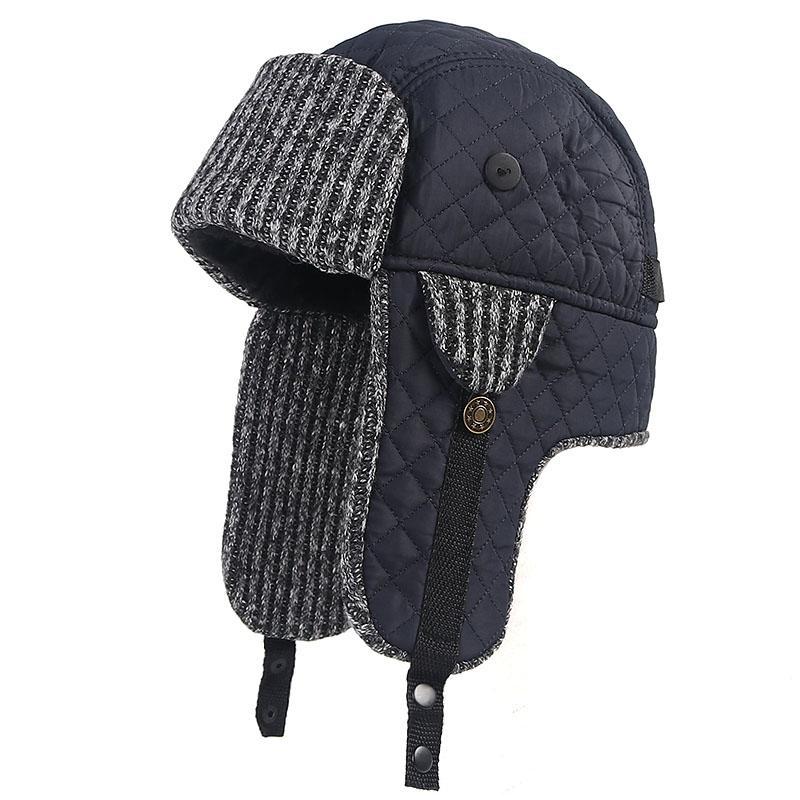 

Berets Bomber Hats Men Winter 2022 Soviet Pilot Warm Russian Ushanka Hat With EarFlaps Faux Fur Trapper Cap Earflap Snow CapBerets, Black