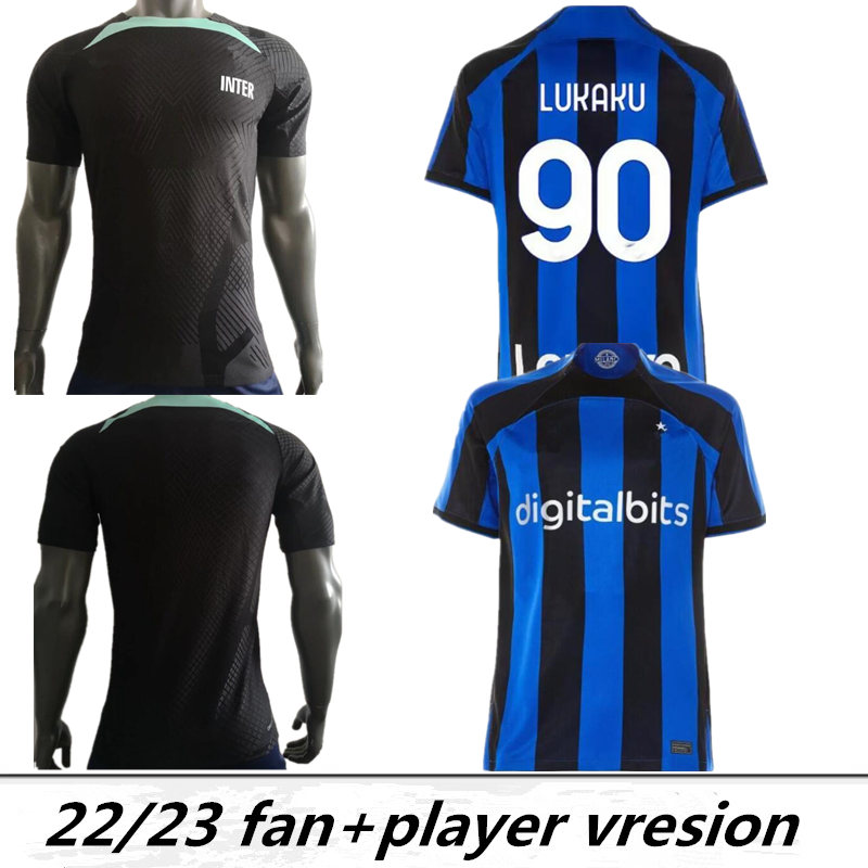 

player version Lukaku TOP soccer jerseys 22 23 Inter BARELLA VIDAL LAUTARO ERIKSEN ALEXIS DZEKO CORREA AWAY THIRD UNIFORMS football shirt 2022 2023 men