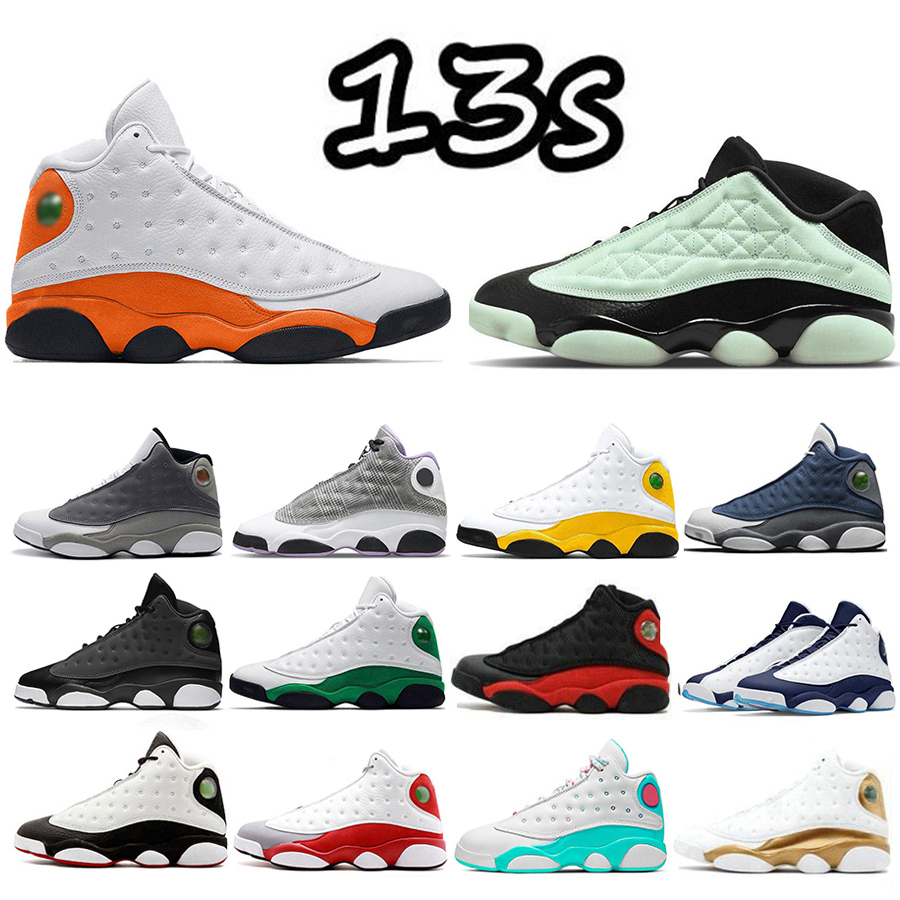 

2022 New 13 13s Mens Basketball Shoes Sneakers Houndstooth Singles Day Dark Powder Blue Starfish Flint Chicago Island Hyper Royal DMP Women Sports Trainers Eur 47, Shoes box
