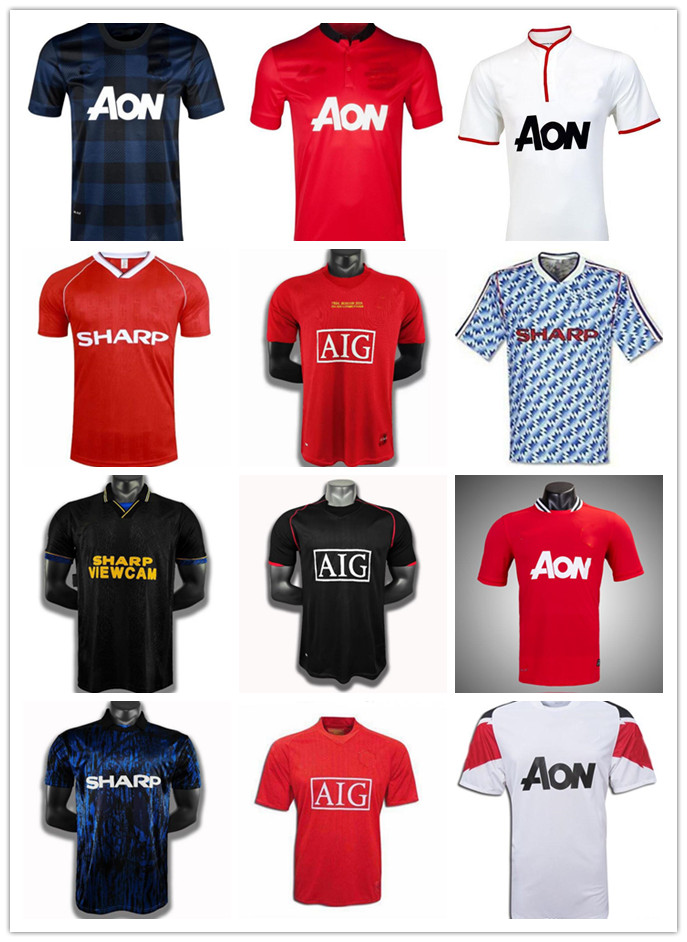 

Retro United 07 08 90 92 94 96 98 99 2002 man final home Jersey 1994 1998 RONALDO BECKHAM CANTONA KEANE SCHOLES GIGGS Manchester Jersey UTD, 17