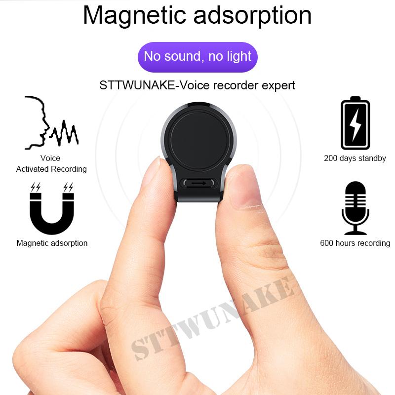 Digital Voice Recorder STTWUNAKE Mini Hidden Audio 600 Hours Recording Magnetic Professional HD Dictaphone Denoise Long-distance-image-761977364