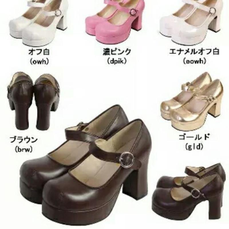 

Dress Shoes Women's Ten Cm High Heel Solid One Line Cosplay Uniform Lolita ShoesDress, White matte