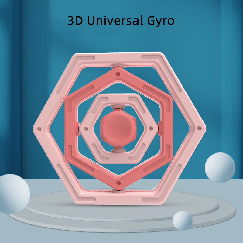 

Fidget Toys New Hexagonal 3D Infinite Turnover Gyro Creative Interphalangeal Finger Gyro Decompression Puzzle Toy