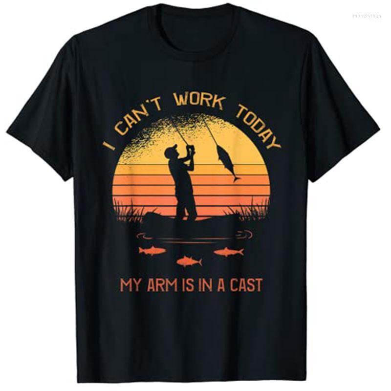 

Men's T-Shirts Fisherman I Can't Work Today My Arm Is In A Cast Funny T-Shirt Customized ProductsMen's Imon22, Green