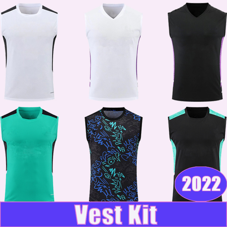 

2022 HAZARD BENZEMA Training Wear Sleeveless Kit Soccer Jerseys MODRIC ASENSIO KROOS MARCELO BALE ISCO Footall Shirt Vest Uniforms, 418g596 2022 blakc vest