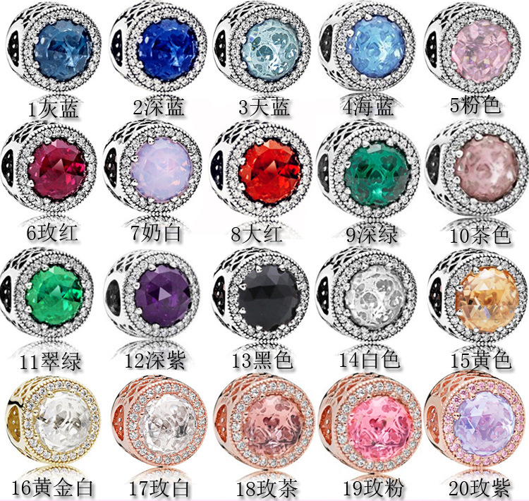 

S925 Sterling silver jewelry Diy Beads Fits pandora Ale Charm For Pandoras Bracelets for women European rose gold Bracelet&Necklace