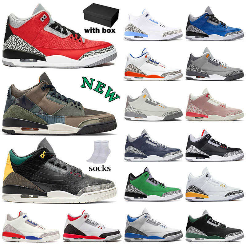

2022 mens womens jumpman 3s top 3 mens basketball shoes winter suede deisnger animal pack instinct leopard cat pattern unc blue bl air 1 JO designer shoe OG, V27 40-47 animal pack