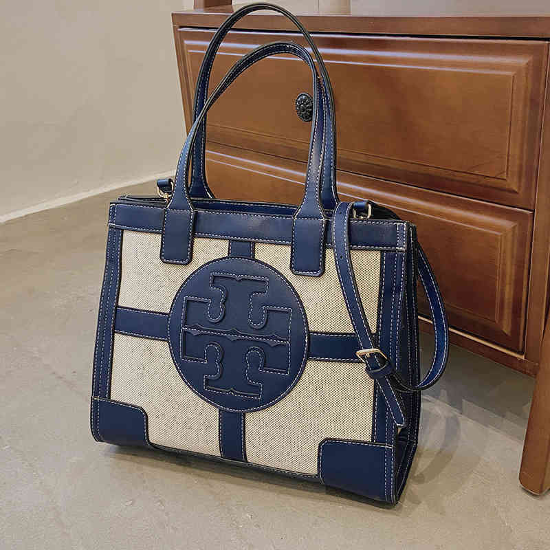 

20% OFF 2023 Women's Bag New Trendy Handbags Trend Canvas with Leather Color Matching Shopping Song, Khaki 1