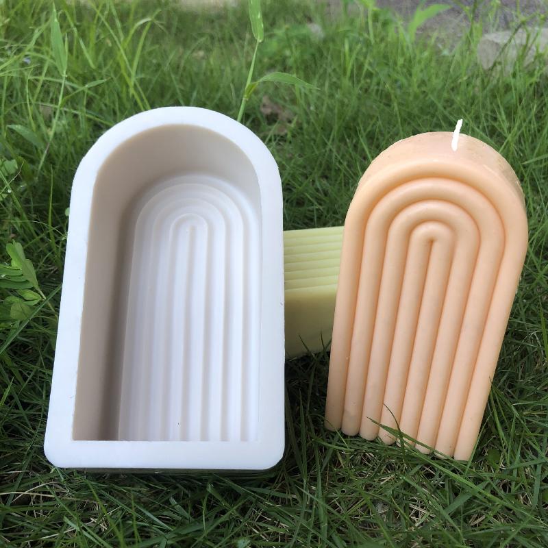 

Craft Tools 3D Line Arched Candle Silicone Mold Mould Candles Molds For Resin Diy Making Kit Handmade Form Forms Silicon