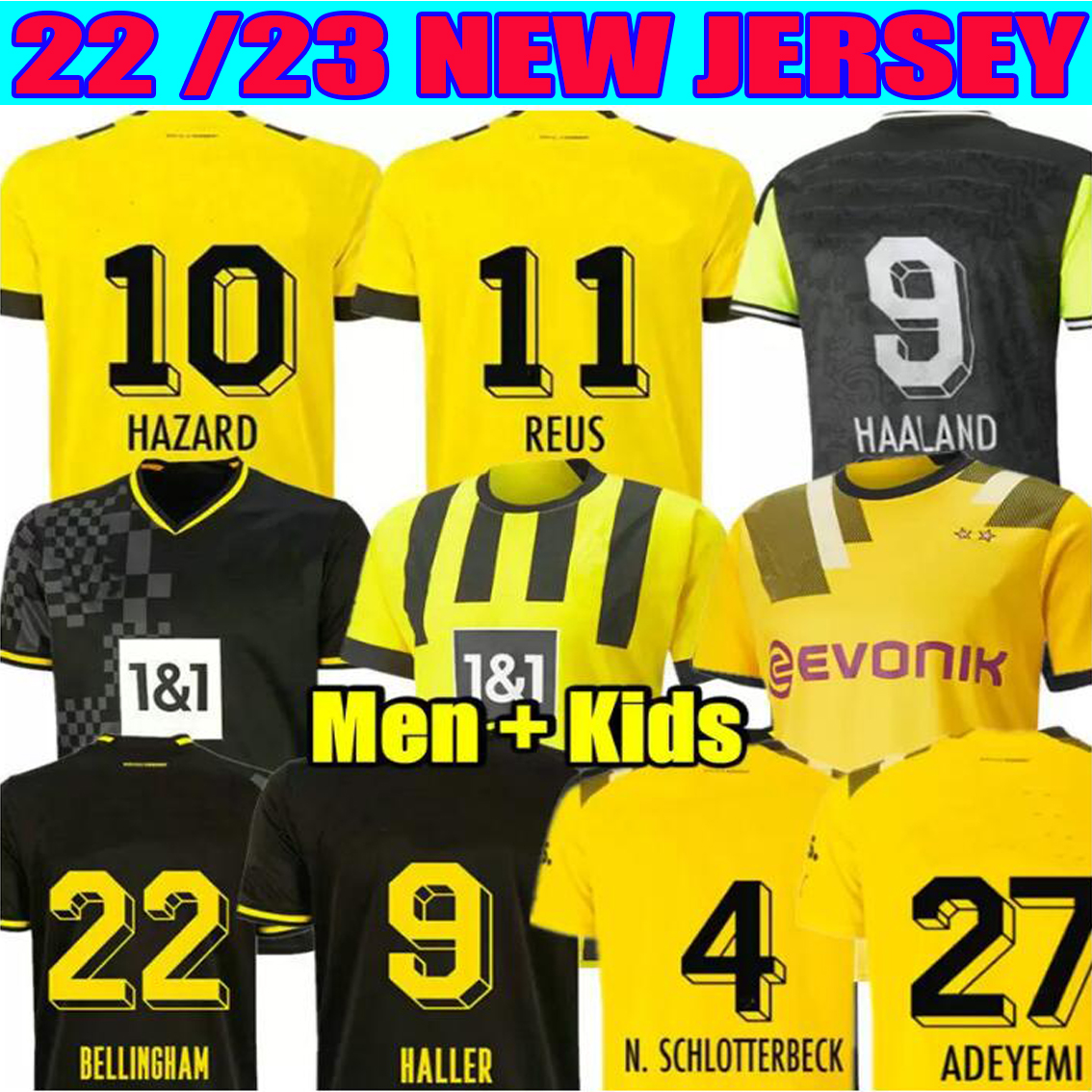 

HALLER 22 23 BELLINGHAM REUS Malen soccer jerseys dortmund SULE REYNA special danke kit 2022 2023 football shirts BRANDT PLSZCZEK BELLINGHAM 110th men kids size S-4XL, 22-23 home kids