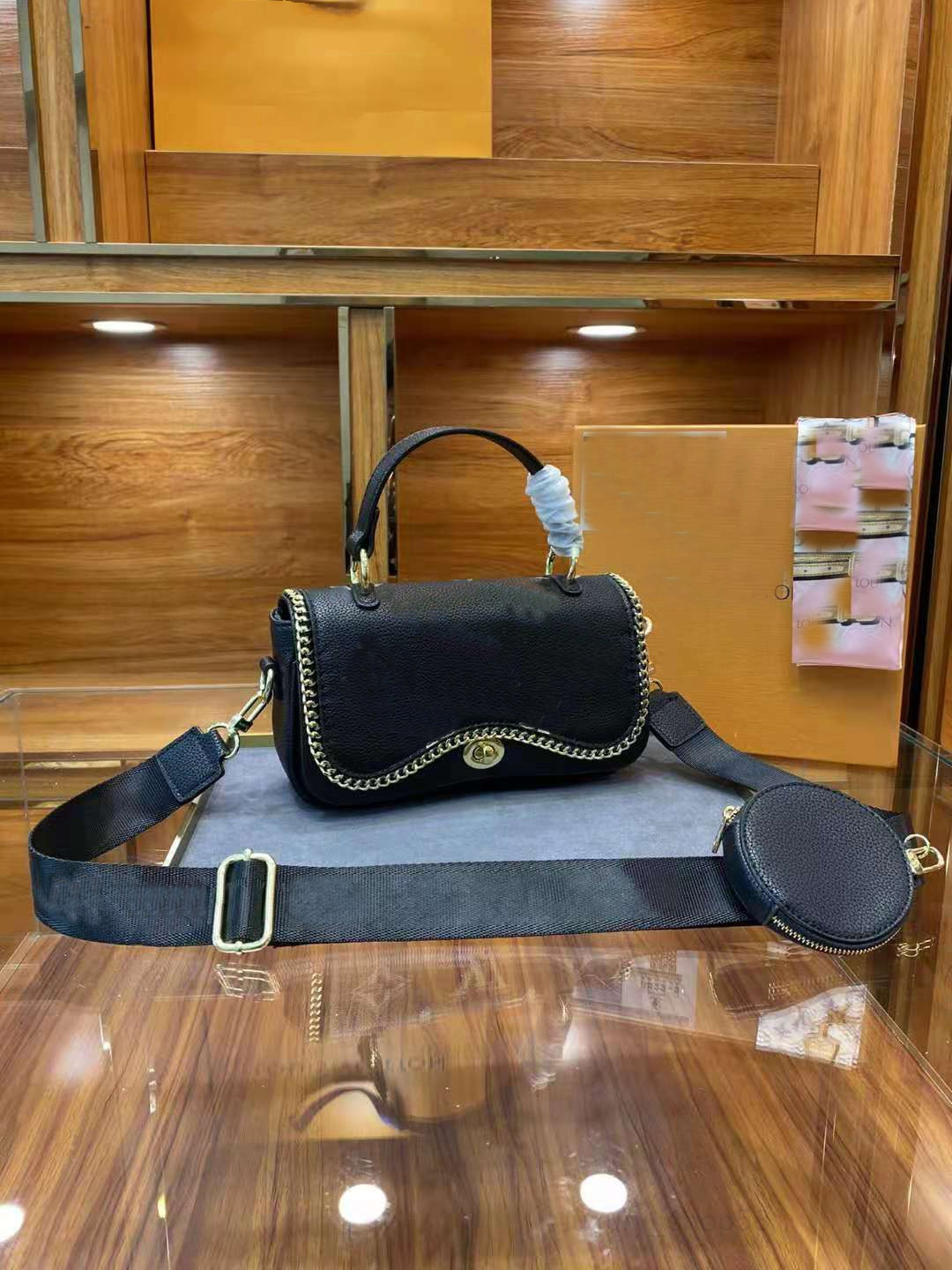 

Crossbody Female Bag Printing Chain Printed In One Single Girls Women Leather Purses Handbags Handbag Shoulder Meenger Bags