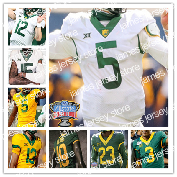

James James College Sugar Bowl Baylor BU Football Jerseys Blake Shapen Gerry Bohanon Abram Smith Tyquan Thornton Terrel Bernard JT Woods Jalen Pitre, Men yellow with 150th
