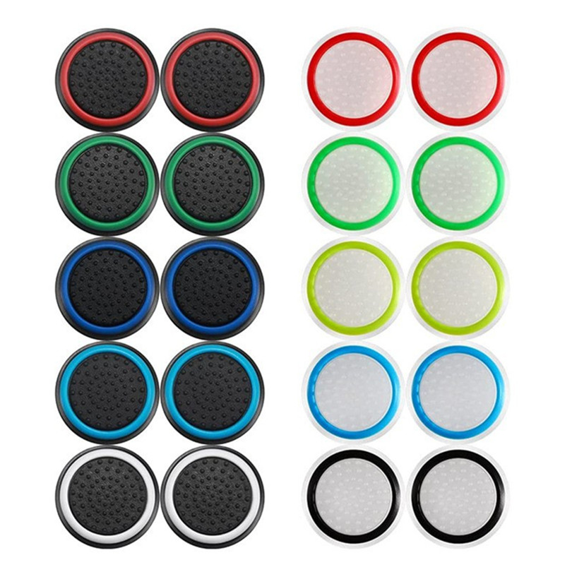 

SYYTECH Double Color Protective TPU Thumb Stick Grip Covers Caps for PS4 Xbox one 360 PS3 Controller