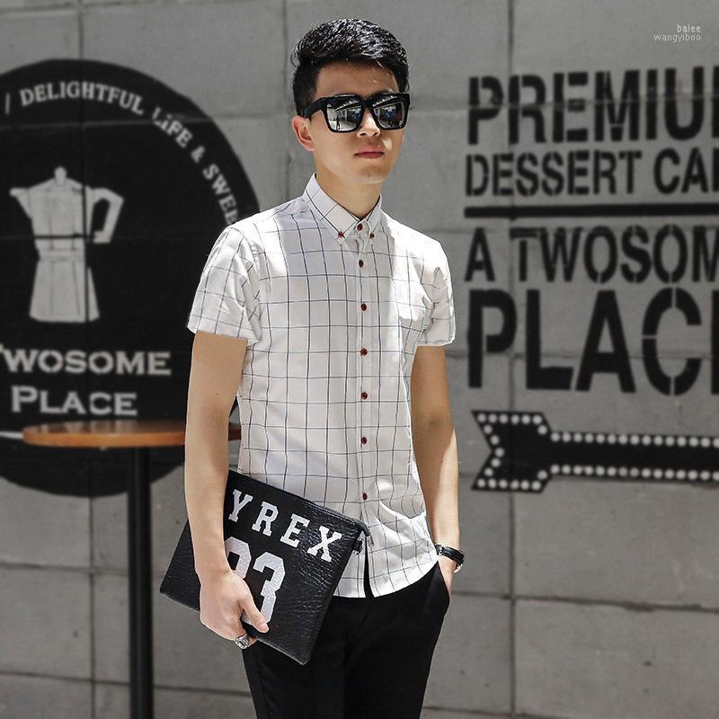 

Men's Casual Shirts Arrive Summer Style 2022 Men's Plaid Short Sleeve Slim Fit Comfort Cotton Shirt Man ClothesMen's