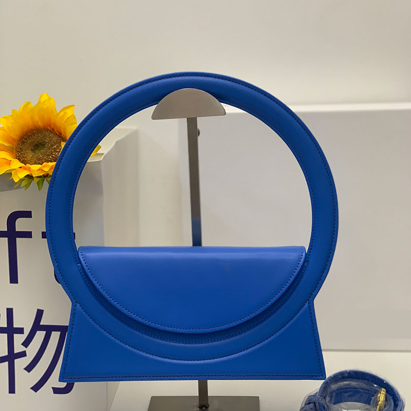 Round Handle Tote Bag Women Handbag Purse Sheepskin Shoulder Cross Body Bags Removable Strap Fashion Letters Internal Card Interlayer Fold Pouch Sol