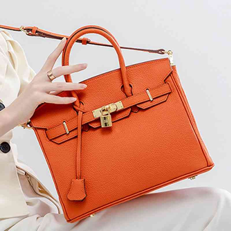 

Designer Herme Bags Birkins Platinum bag leather platinum bag womens international famous brand h authentic counter womens bag high sense top layer cow Have Logo, Te jia kuan