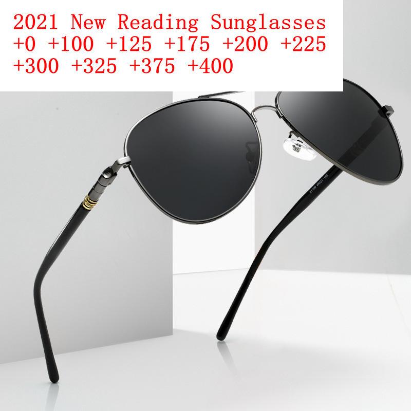 

Sunglasses Pilot Men Women With Diopters Metal Reading Glasses Fashion Presbyopia Box NXSunglasses
