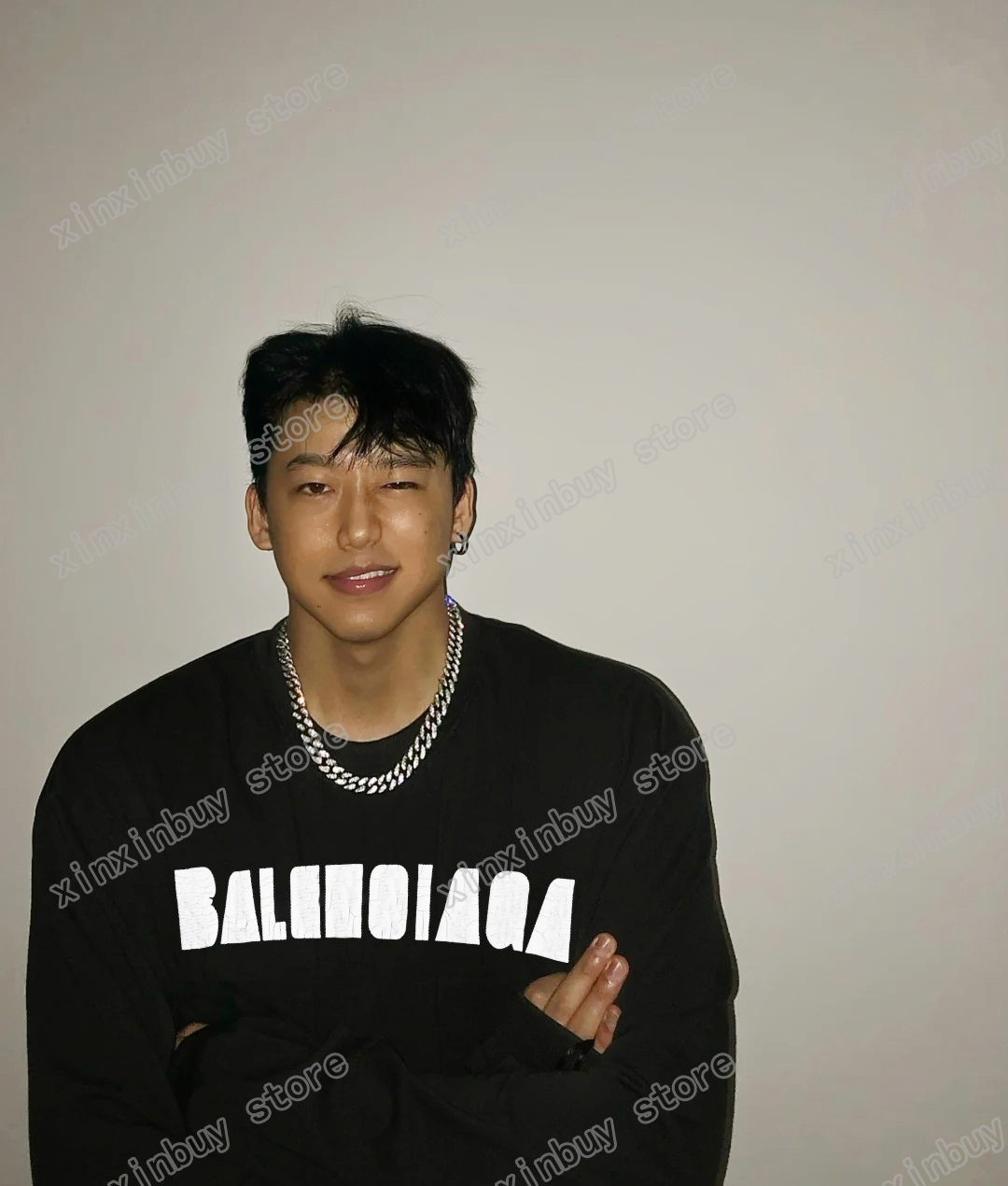 

xinxinbuy Men Designers t shirts tee DESTROYED Letter Paris print Crew Neck long sleeve white black oversize S-XL
