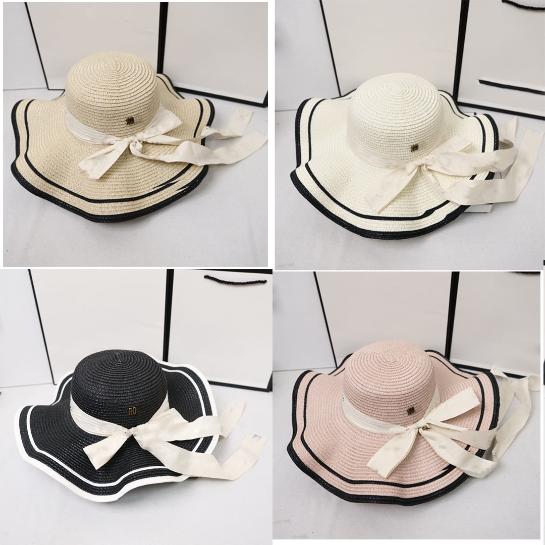 

Designers hats luxurys Women sun hat Elegance quality summer beach casual hat temperament hundred take solid color letter cap 4 colors to choose from very nice, #13