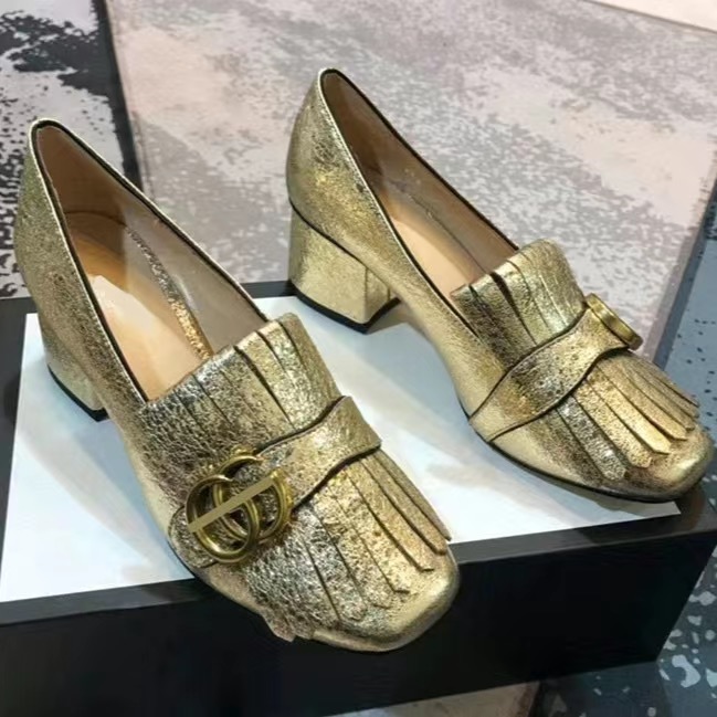 

Marmont High Heels platform shoes pump with fringe women Sandals platform Genuine leather 03